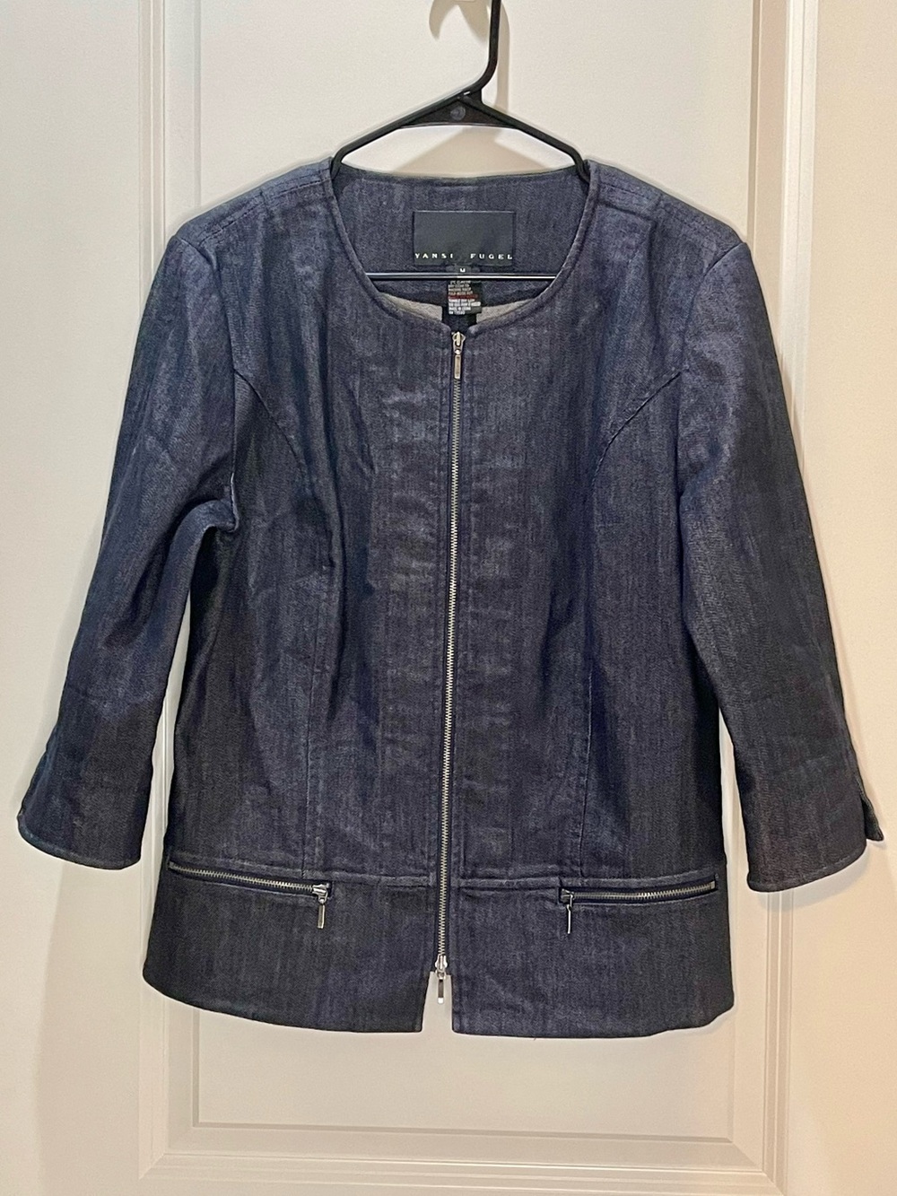 Yansi Fugel Denim Zip-Front Jacket M